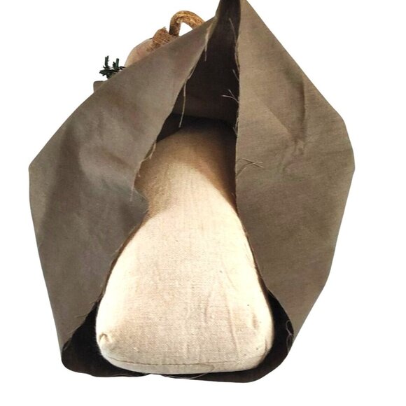 Primitive Handmade Rag Doll With Brown Dress & Scarf - Picture 6 of 13